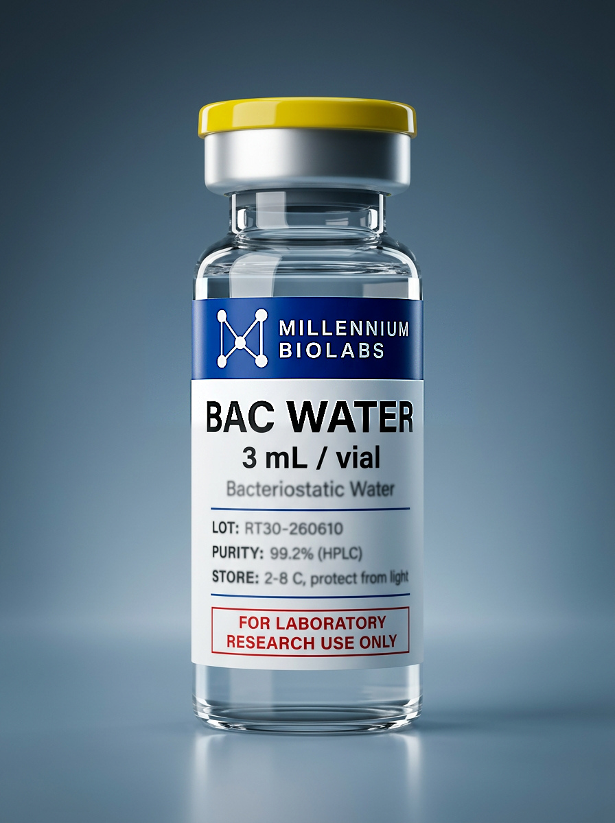 Bacteriostatic Water 3 mL research vial