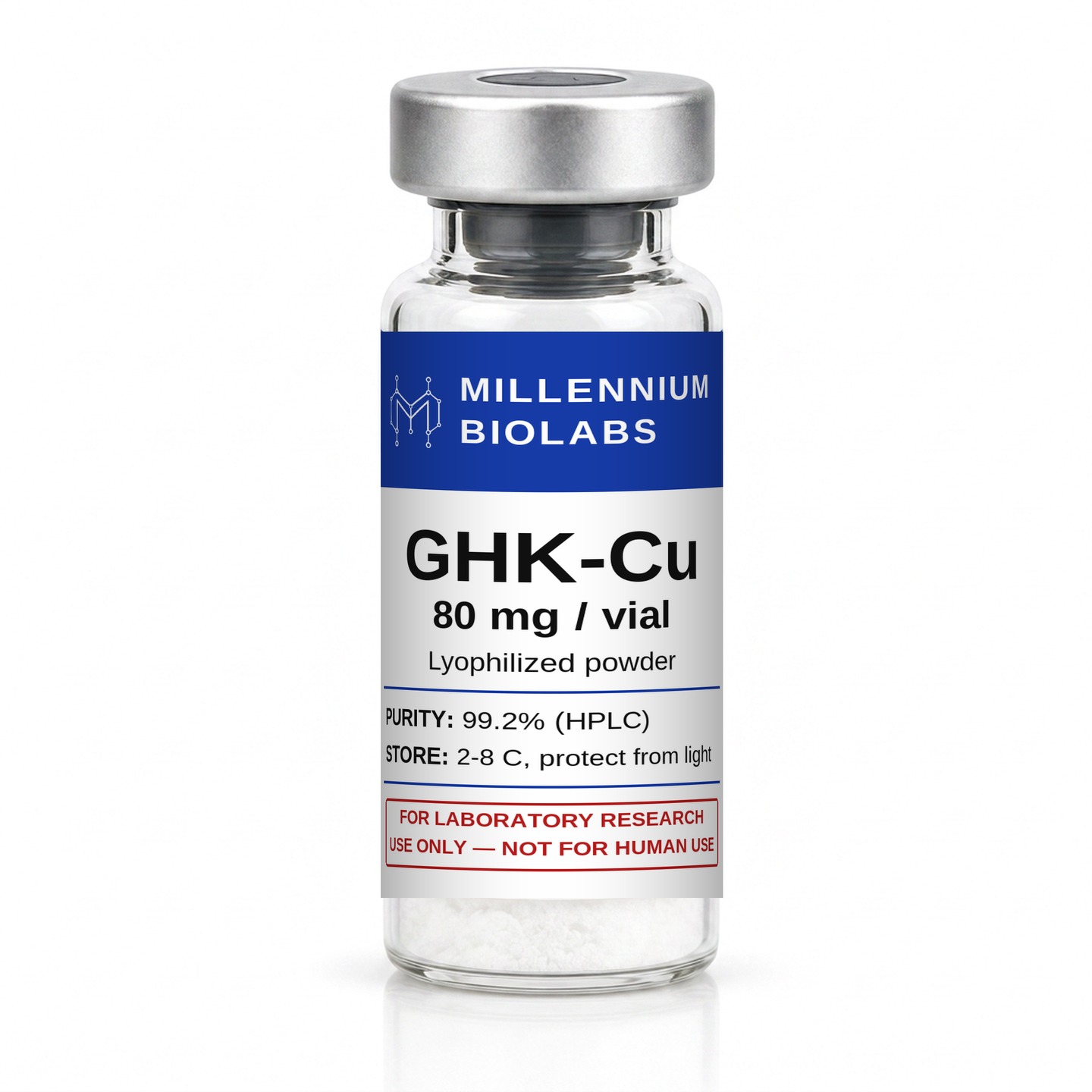 GHK-Cu 80 mg research vial