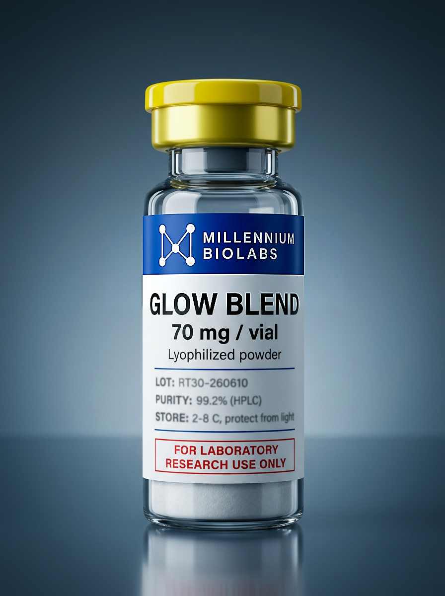 GLOW Blend (GHK-Cu / BPC-157 / TB-500) 70 mg research vial
