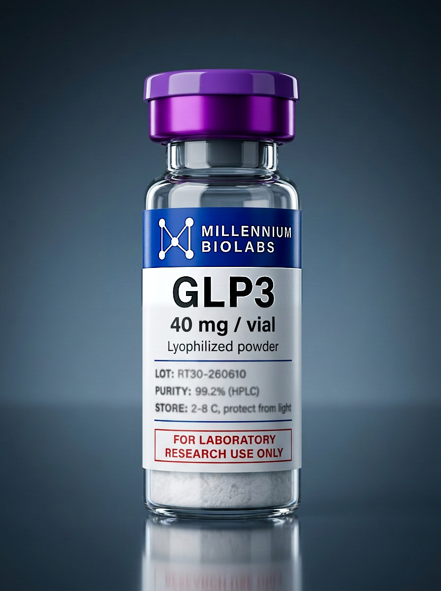 GLP3 40 mg research peptide vial