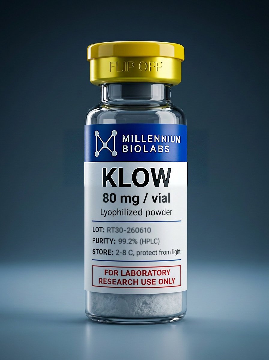 KLOW Blend (GHK-Cu / BPC-157 / TB-500 / KPV) 80 mg research vial