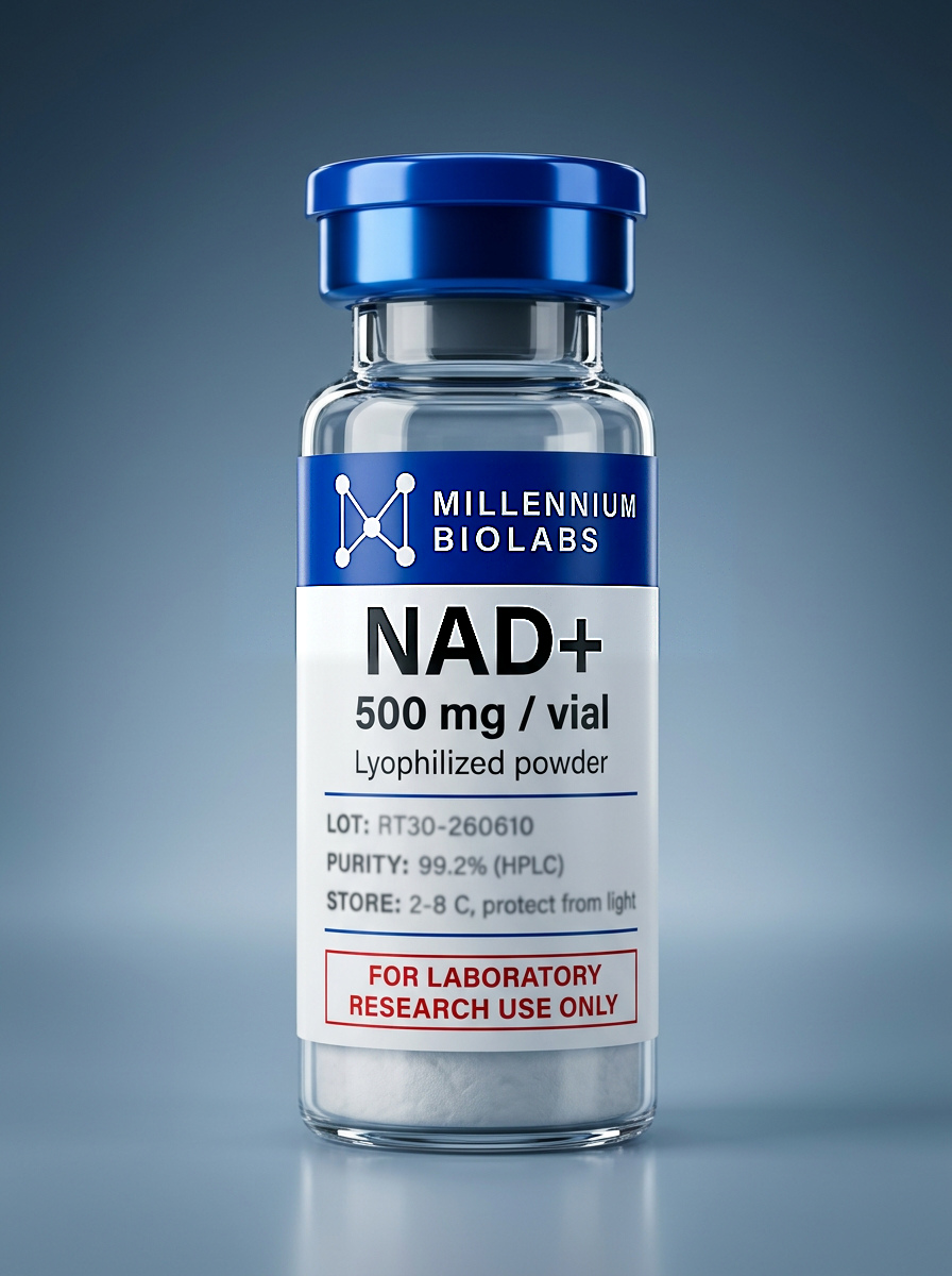 NAD+ 500 mg research vial